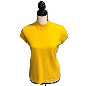 Evan Picone- Yellow turtleneck tee shirt